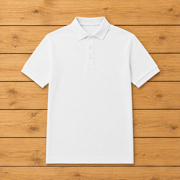 Polo bianca unisex scuola