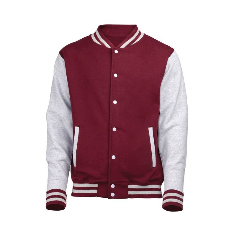 Varsity jacket bordeaux e grigio