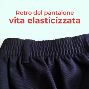 retro del pantalone vita elasticizzata